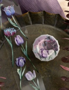 Cool color tulips Masking Tape PET (Brillo) | Loi Design