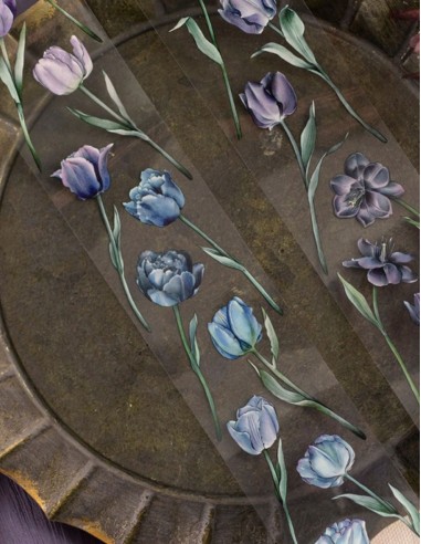 Cool color tulips Masking Tape PET (Brillo) | Loi Design