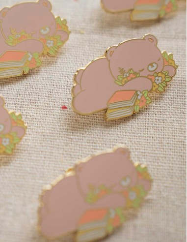 Enamel Journaling Pin Sleepy Bear | Sho Little Happiness