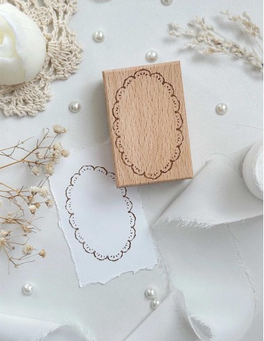 Sello de madera Lace Doily | Leela Journals