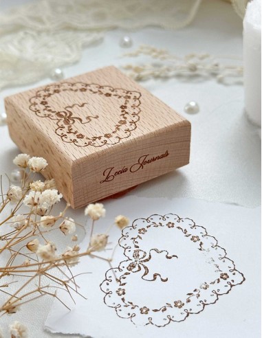 Sello de madera Love & Lace | Leela Journals