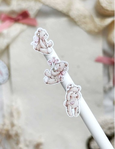 Teddy Bear (White Sticker Paper Matte Mini) | Leela Journals