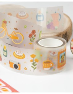 Masking Tape PET (Mate) Coffee & Journaling 40 mm | Dalia Journals