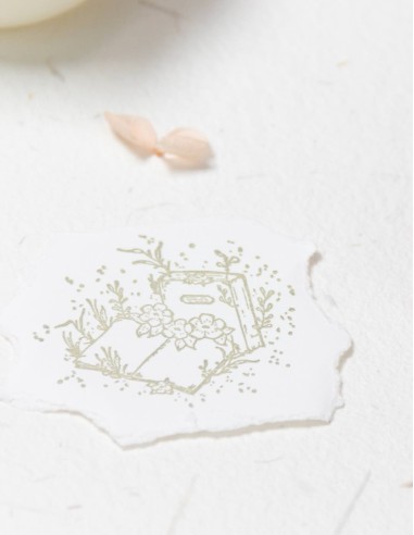 Sello de madera Flowers & Notebooks | Bunbogu