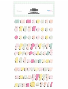 Abecedario Puffy Miami Peach| The Mint Feather