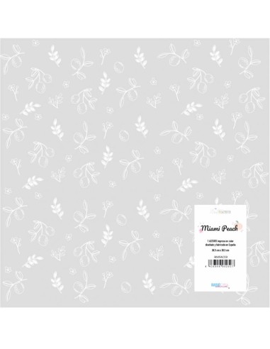 Acetato 12"x12" Limones Miami Peach | The Mint Feather