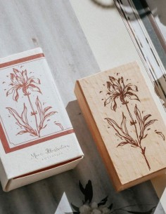 Sello de madera Botanic Iris | Meow Illustration