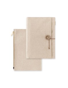 Funda de Tela Beige para Libretas B6 Yuru Log | Midori