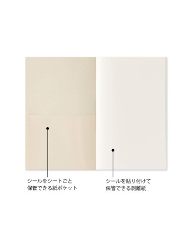 Sticker Book with Pocket Gray | Midori