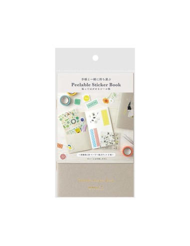 Sticker Book with Pocket Gray | Midori