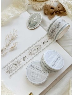 Lily of the Valley Lace Washi Tape 30mm| Leela Journals