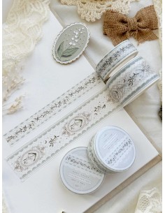 Lily of the Valley Lace Washi Tape 30mm| Leela Journals