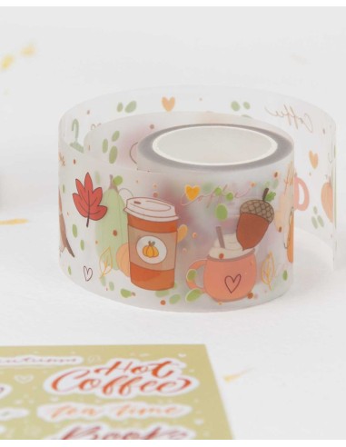 Masking Tape PET (Matte) Autumn 40 mm | Dalia Journals