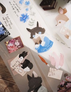 PET tape Tea, Coffee, Books & Flowers! (mate) | wwiinngg