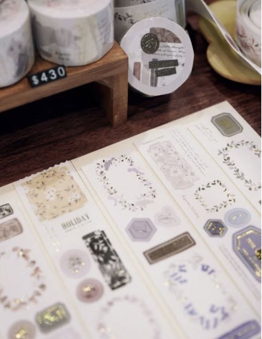 Washi tape Embellishment & Jottings Gold Foil (Pre-cut) | wwiinngg