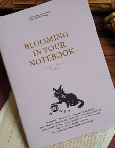 Smoky Pink Cat Thread-Bound Notebook | wwiinngg