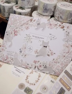 Bucle Washi tape Apricot Blossom Foil Plateado | wwiinngg