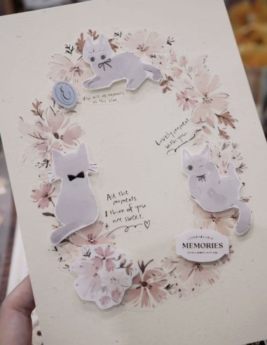 Loop Washi tape Apricot Blossom Silver Foil | wwiinngg