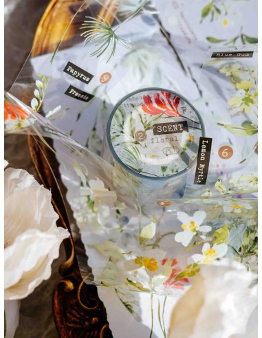Scent.floral Glossy PET Tape | Meow Illustration