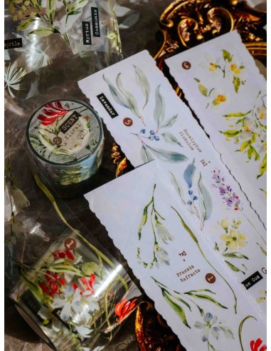 Scent.floral Glossy PET Tape | Meow Illustration