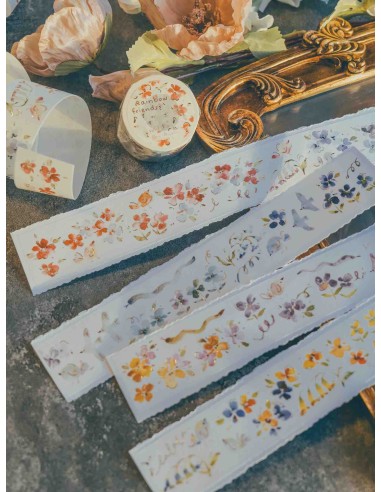 Rainbow Friends vol.1 Washi-tape with Rose Gold Foil | Meow Illustration