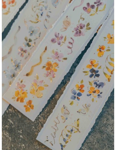 Rainbow Friends vol.1 Washi-tape with Rose Gold Foil | Meow Illustration