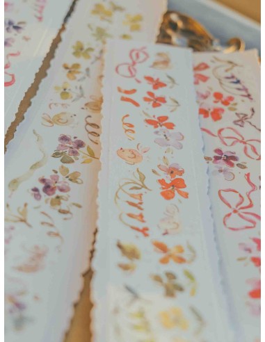 Washi tape Rainbow Friends vol.2 con Foil dorado Bronze | Meow Illustration