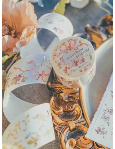 Rainbow Friends vol.2 Washi-tape with Bronze Gold Foil | Meow Illustration
