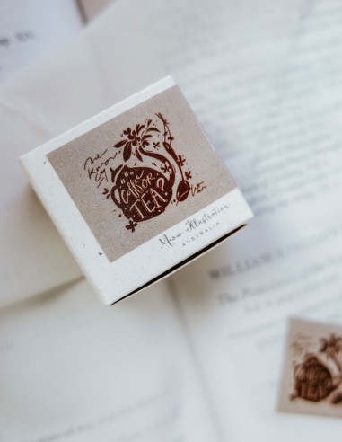 Sello de madera Coffee or Tea? | Meow Illustration