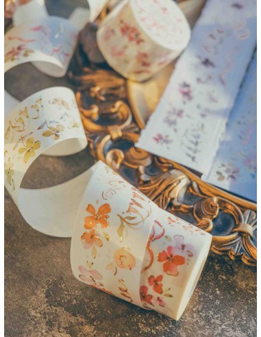 Bucle Washi tape Rainbow Friends vol.2 con Foil dorado Bronze | Meow Illustration