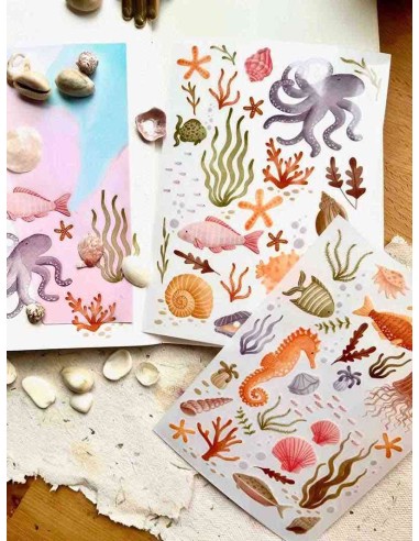 Under the sea Print-On Stickers | Nikki Dotti