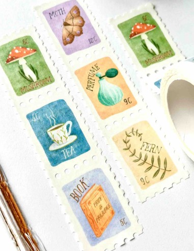 Cozy Postage Stamps Washi Tape | Nikki Dotti