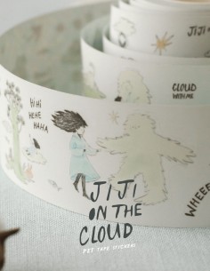 Bucle PET tape (Mate) Jiji on the Clouds (Pre-cortado) | Teayou