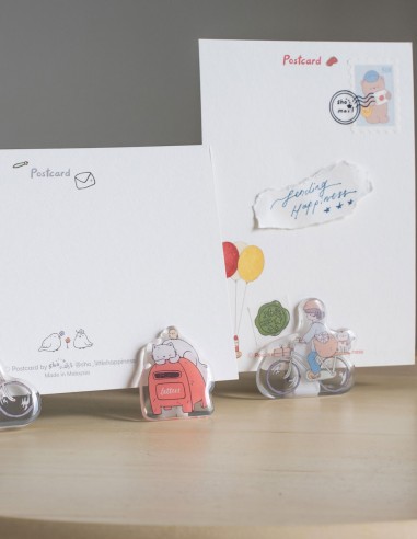Clip Acrílico con pinza Cat & Mailbox | Sho Little Happiness