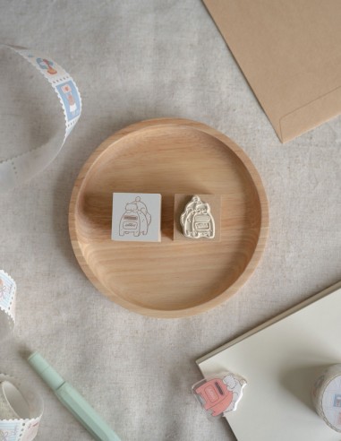 Cat & Mailbox Wood Stamp | Sho Little Happiness