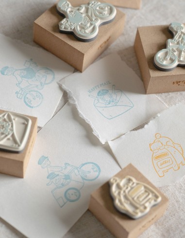 Cat & Mailbox Wood Stamp | Sho Little Happiness