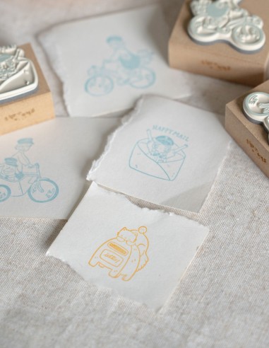Cat & Mailbox Wood Stamp | Sho Little Happiness