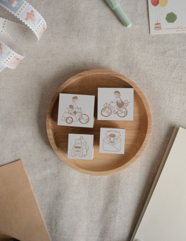 Cat & Mailbox Wood Stamp | Sho Little Happiness