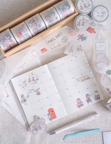 Bucle PET tape (Mate) Mail Day (Pre-cortado) | Sho Little Happiness