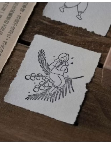Mimosa Wood Stamp | Ivy Snow