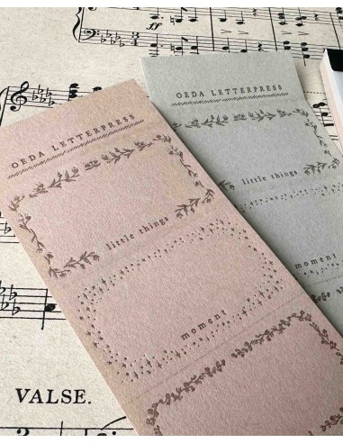 Gray & Beige 5 Pattern Label Book | Oeda Letterpress