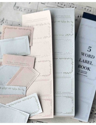 Gray & Beige 5 Pattern Label Book | Oeda Letterpress
