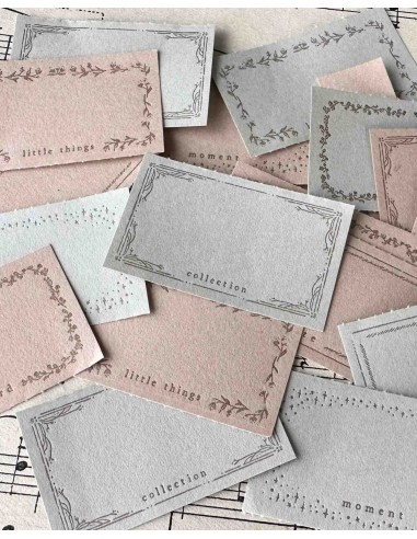 Bloc de etiquetas Gray & Beige de 5 Patrones | Oeda Letterpress