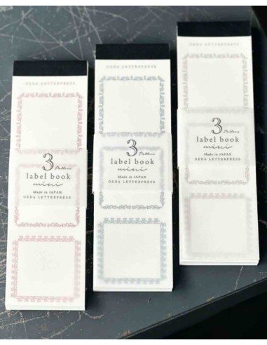Red 3 Pattern Label Book | Oeda Letterpress