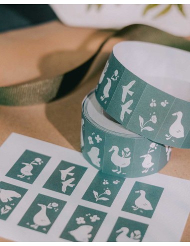Rollo de Etiquetas Adhesivas Woodland Story | Meow Illustration