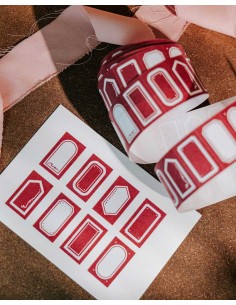 Rollo de Etiquetas Adhesivas Garnet Label | Meow Illustration