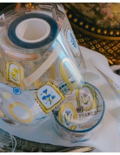 Bucle Pet tape Frames con Foil Dorado (Ilustraciones Pre-cortadas) | Meow Illustration