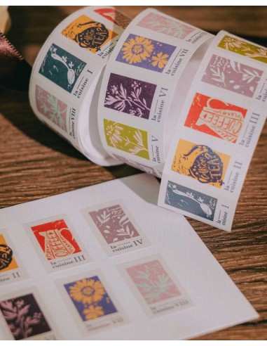 Set de 5 Rollos de Etiquetas | Meow Illustration