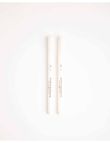 Set de 2 Rotuladores de color Blanco Acrylograph 0.7mm | Archer & Olive