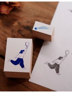 Shooting Star B Set of 2 Wood Stamps | Ivy Snow